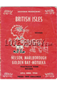 Marlborough-Nelson Bays v British Isles 1966 rugby  Programme